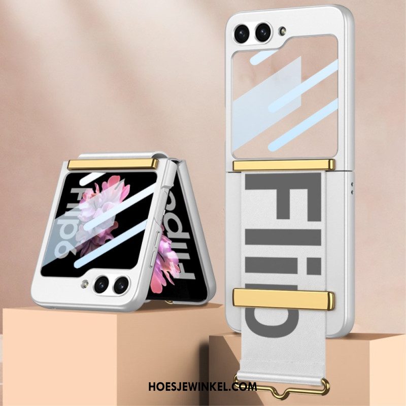 Cover Hoesje Samsung Galaxy Z Flip 7 Fe Telefoonhoesje Bandje & Achterkant Schermbeschermer Gkk