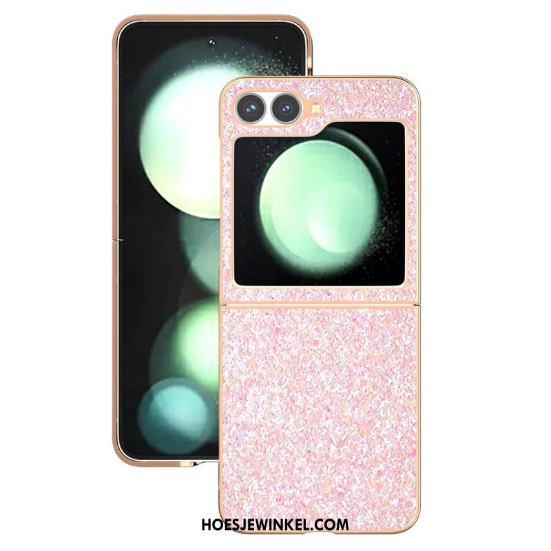 Cover Hoesje Samsung Galaxy Z Flip 7 Fe Telefoonhoesje Glitterdesign