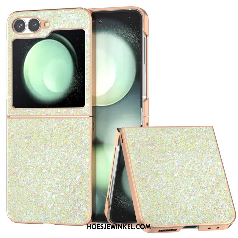 Cover Hoesje Samsung Galaxy Z Flip 7 Fe Telefoonhoesje Glitterdesign