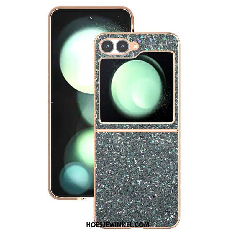 Cover Hoesje Samsung Galaxy Z Flip 7 Fe Telefoonhoesje Glitterdesign