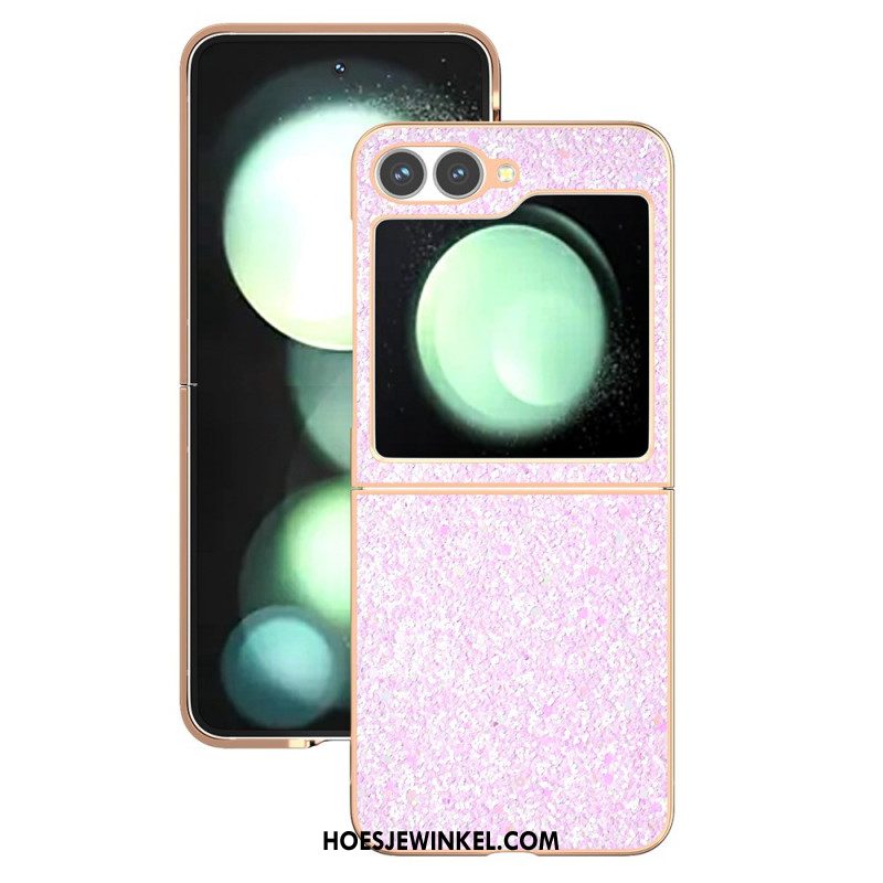 Cover Hoesje Samsung Galaxy Z Flip 7 Fe Telefoonhoesje Glitterdesign