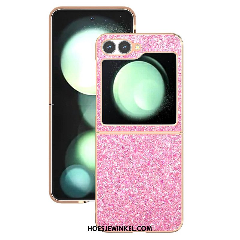 Cover Hoesje Samsung Galaxy Z Flip 7 Fe Telefoonhoesje Glitterdesign