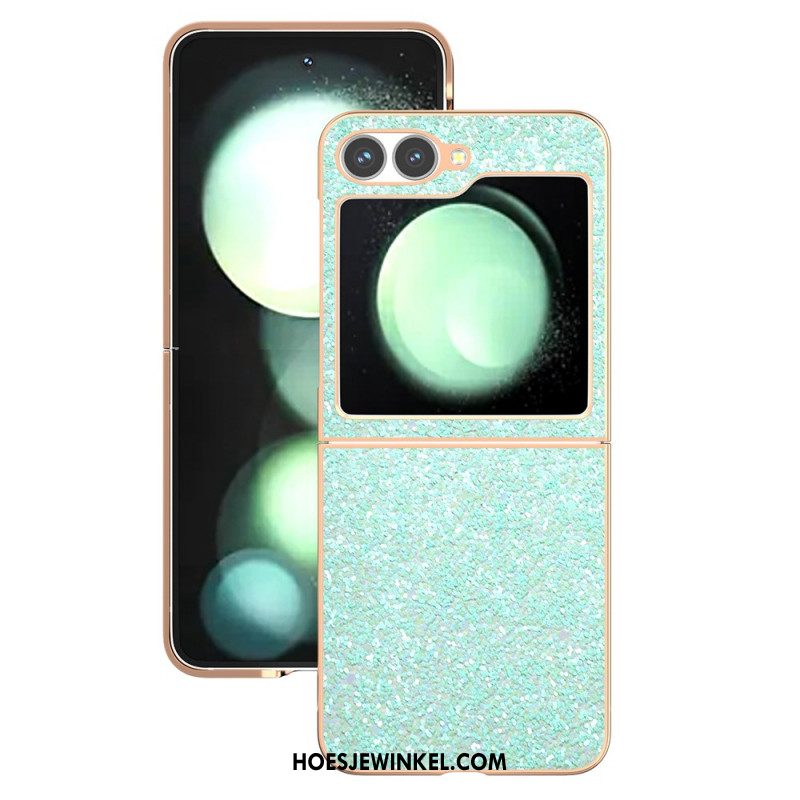 Cover Hoesje Samsung Galaxy Z Flip 7 Fe Telefoonhoesje Glitterdesign