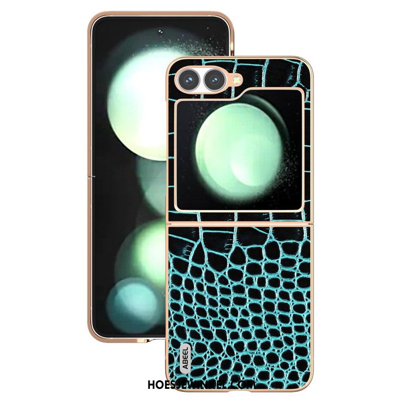 Cover Hoesje Samsung Galaxy Z Flip 7 Fe Telefoonhoesje Krokodillentextuur