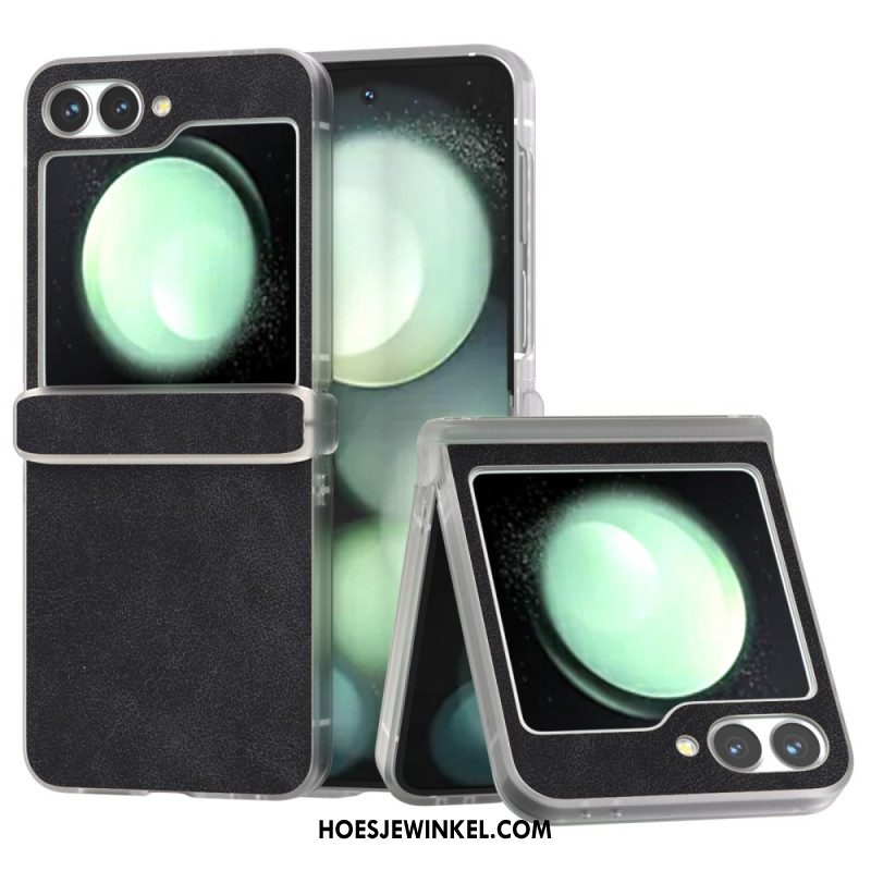 Cover Hoesje Samsung Galaxy Z Flip 7 Fe Telefoonhoesje Mat Lederlook