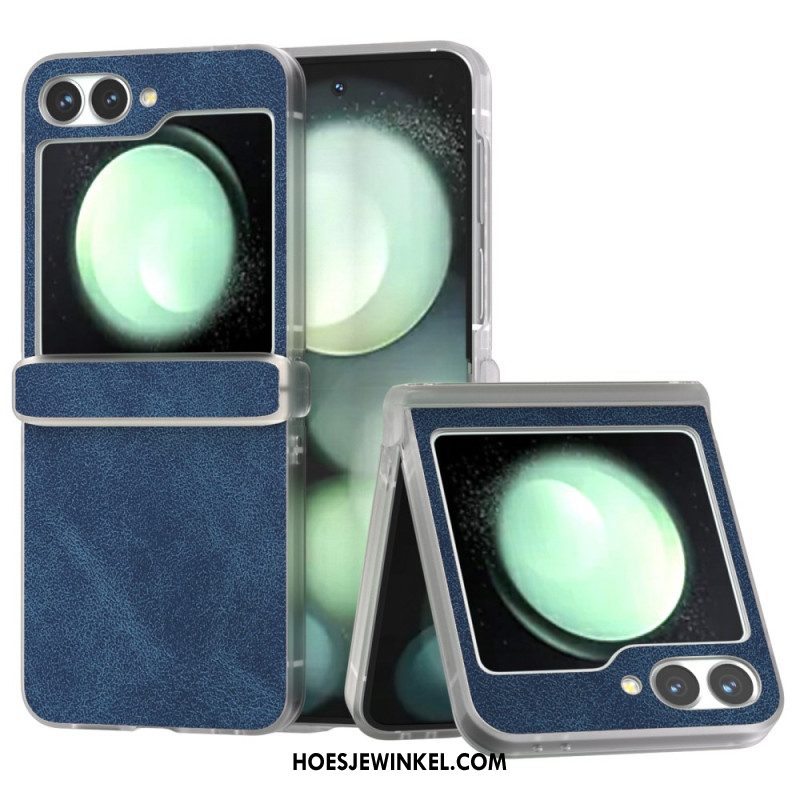 Cover Hoesje Samsung Galaxy Z Flip 7 Fe Telefoonhoesje Mat Lederlook