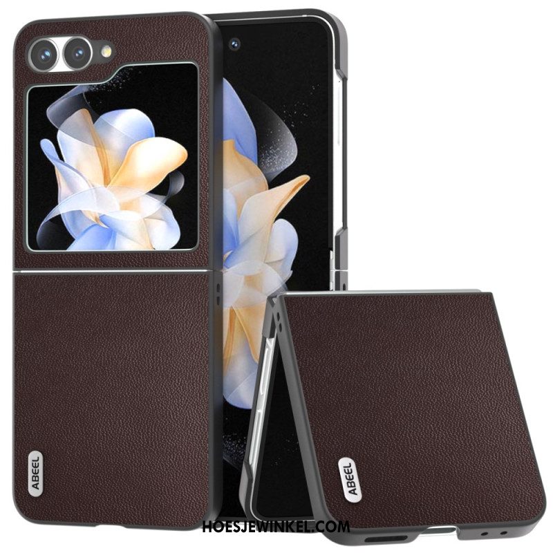 Cover Hoesje Samsung Galaxy Z Flip 7 Fe Telefoonhoesje Subtiel Leer