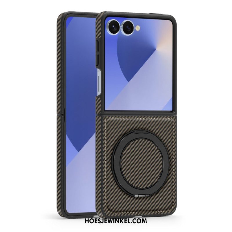 Cover Hoesje Samsung Galaxy Z Flip 7 Telefoonhoesje Magnetische Koolstofvezel