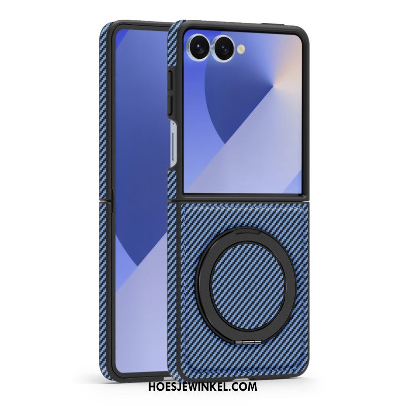 Cover Hoesje Samsung Galaxy Z Flip 7 Telefoonhoesje Magnetische Koolstofvezel