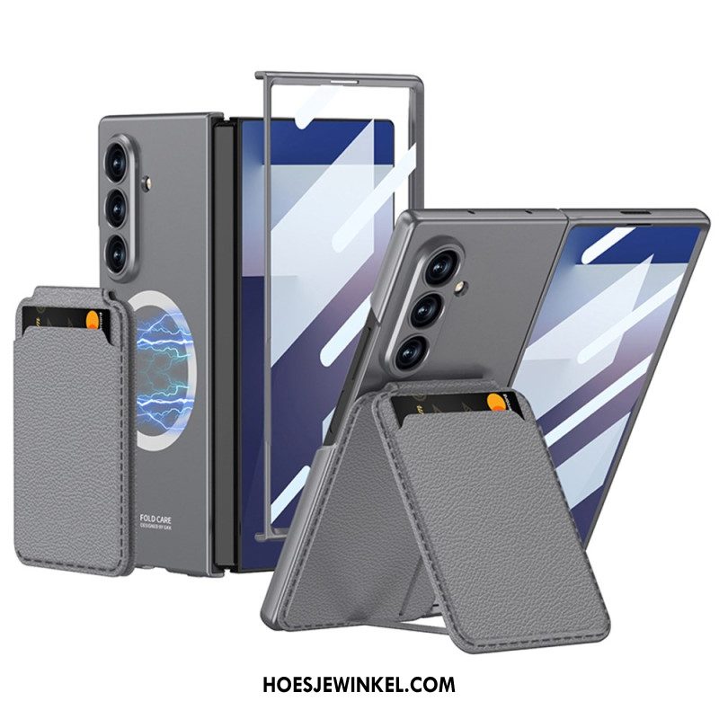 Cover Hoesje Samsung Galaxy Z Fold 7 Telefoonhoesje Afneembare Kaarthouder En Geïntegreerde Standaard