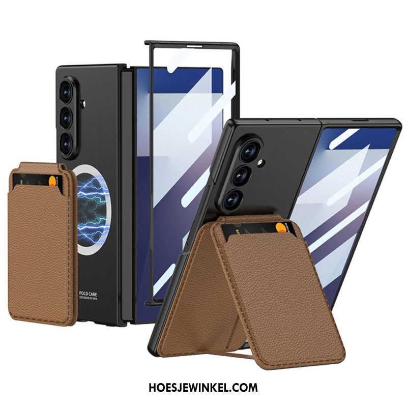 Cover Hoesje Samsung Galaxy Z Fold 7 Telefoonhoesje Afneembare Kaarthouder En Geïntegreerde Standaard