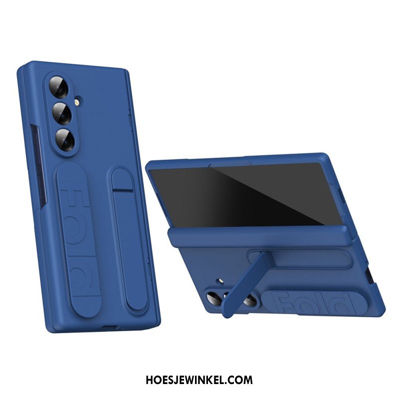Cover Hoesje Samsung Galaxy Z Fold 7 Telefoonhoesje Handmatige Riem En Gehard Glazen Schermbeschermer Beschermer