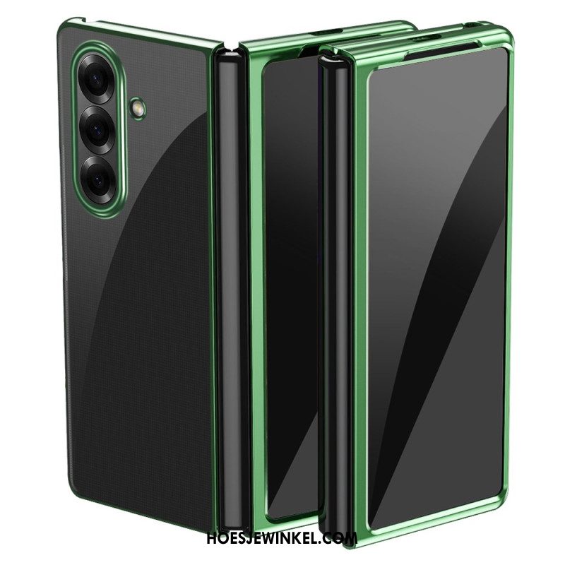 Cover Hoesje Samsung Galaxy Z Fold 7 Telefoonhoesje Rand Met Metaallook
