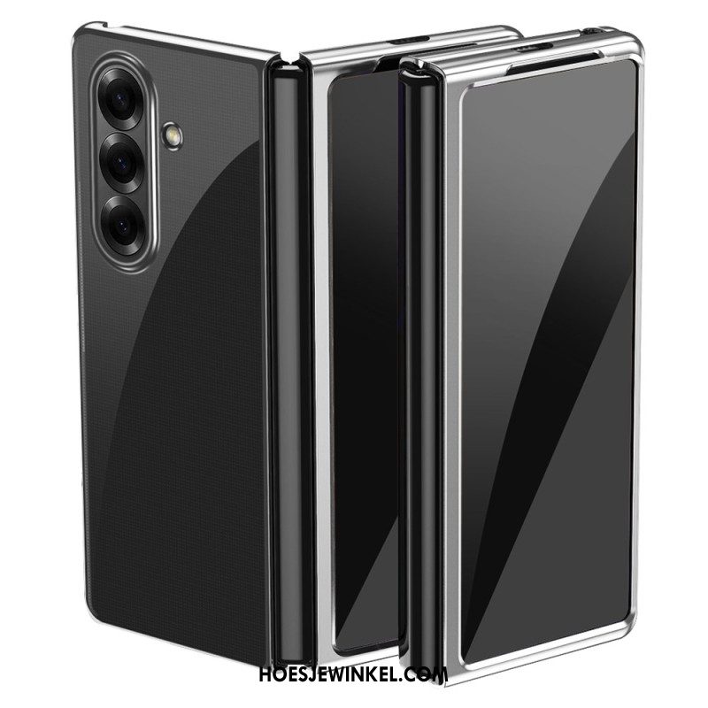Cover Hoesje Samsung Galaxy Z Fold 7 Telefoonhoesje Rand Met Metaallook