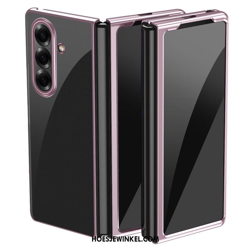 Cover Hoesje Samsung Galaxy Z Fold 7 Telefoonhoesje Rand Met Metaallook