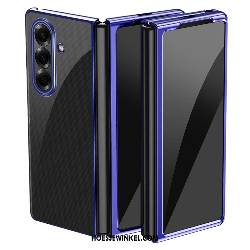 Cover Hoesje Samsung Galaxy Z Fold 7 Telefoonhoesje Rand Met Metaallook
