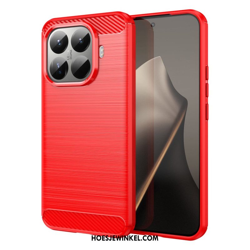Cover Hoesje Xiaomi 15t Pro Telefoonhoesje Geborsteld Koolstofvezel