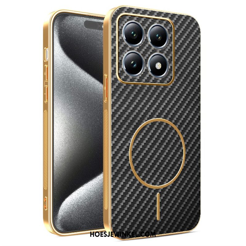 Cover Hoesje Xiaomi 15t Telefoonhoesje Koolstofvezeltextuur