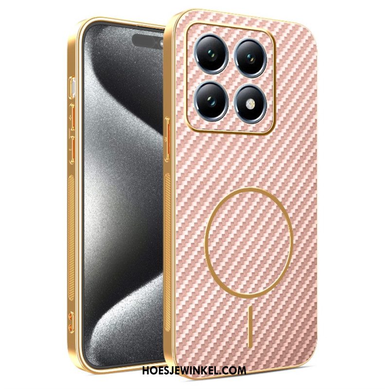 Cover Hoesje Xiaomi 15t Telefoonhoesje Koolstofvezeltextuur