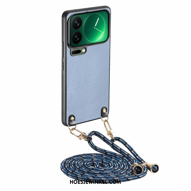 Cover Hoesje Xiaomi 17 Pro Max Telefoonhoesje Koolstofvezeltextuur