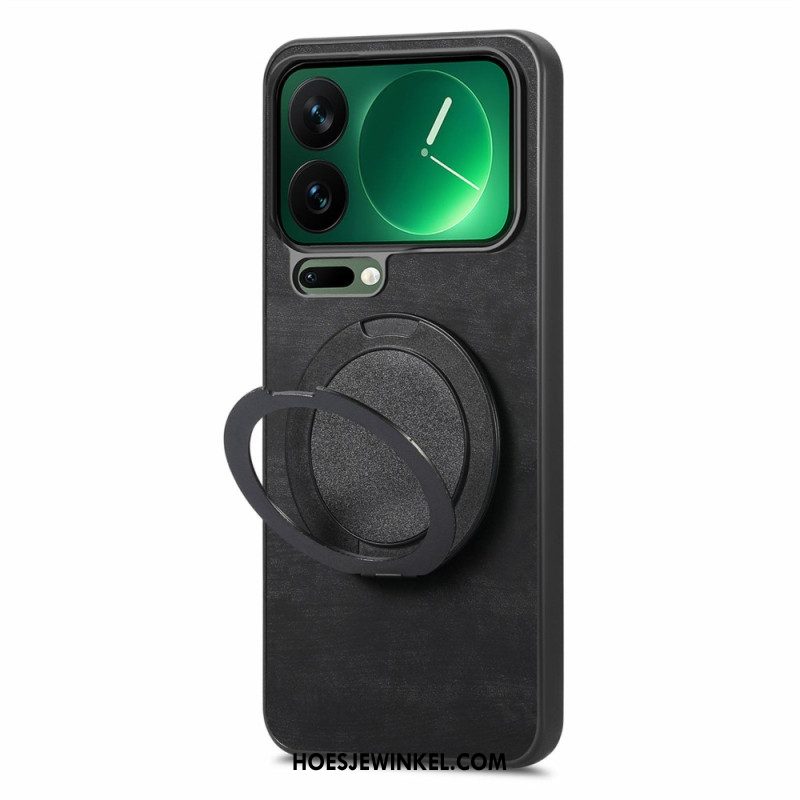 Cover Hoesje Xiaomi 17 Pro Telefoonhoesje Draaibare Standaard Retro Ledertextuur