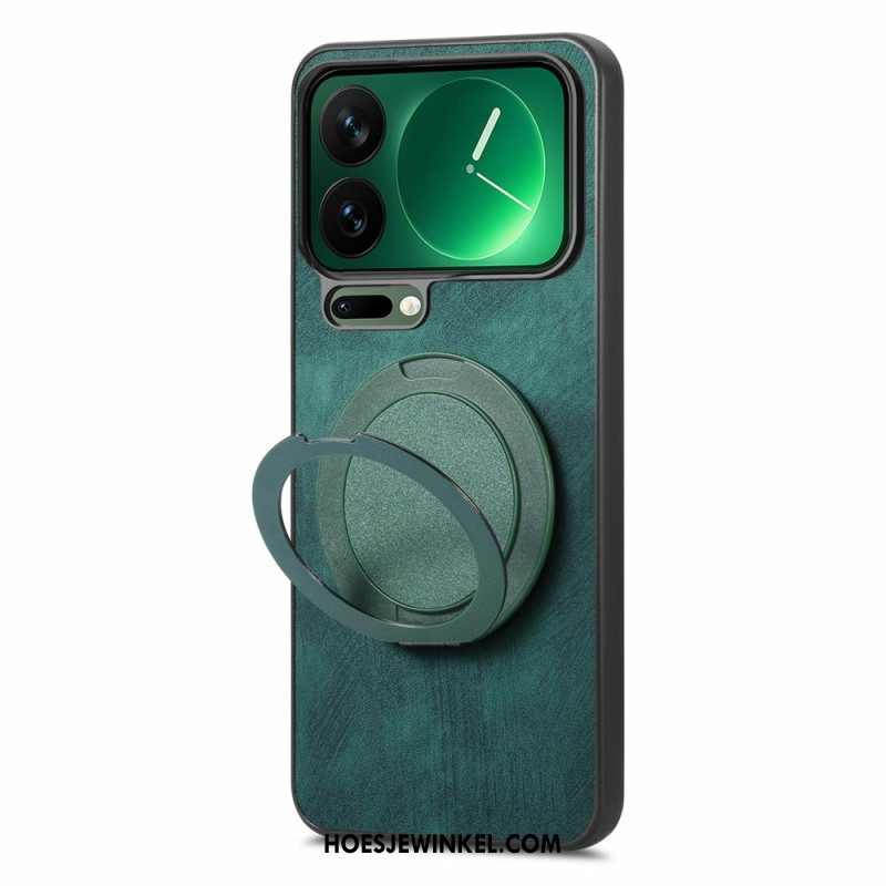 Cover Hoesje Xiaomi 17 Pro Telefoonhoesje Draaibare Standaard Retro Ledertextuur