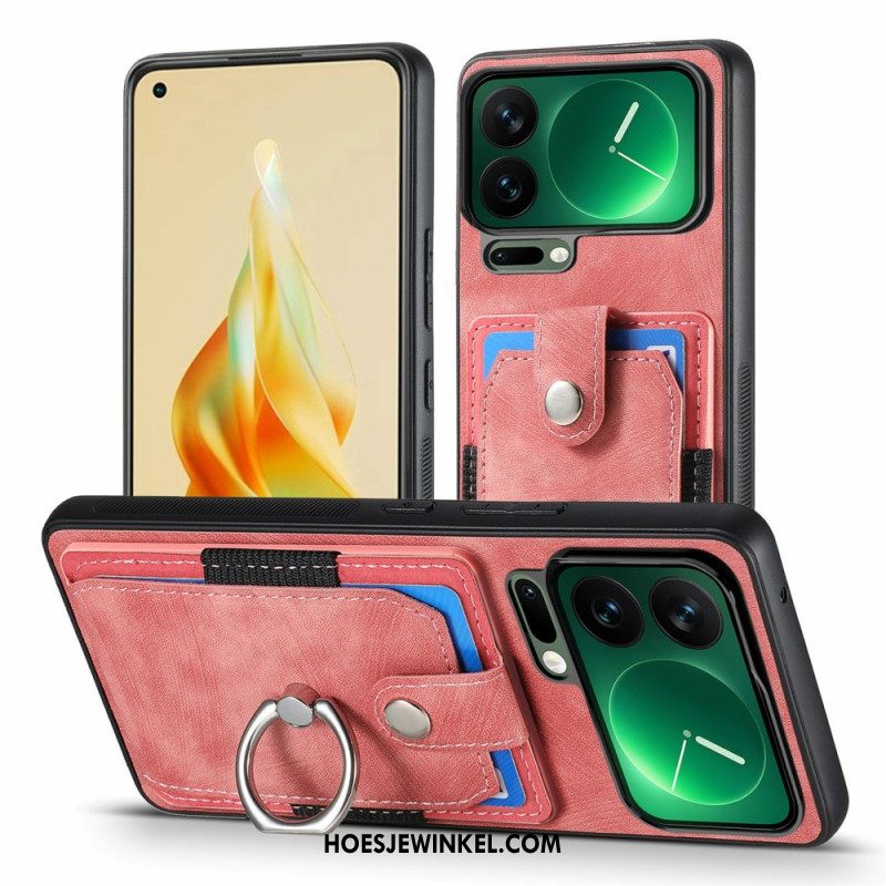 Cover Hoesje Xiaomi 17 Pro Telefoonhoesje Standaard En Kaarthouder Met Lederlook