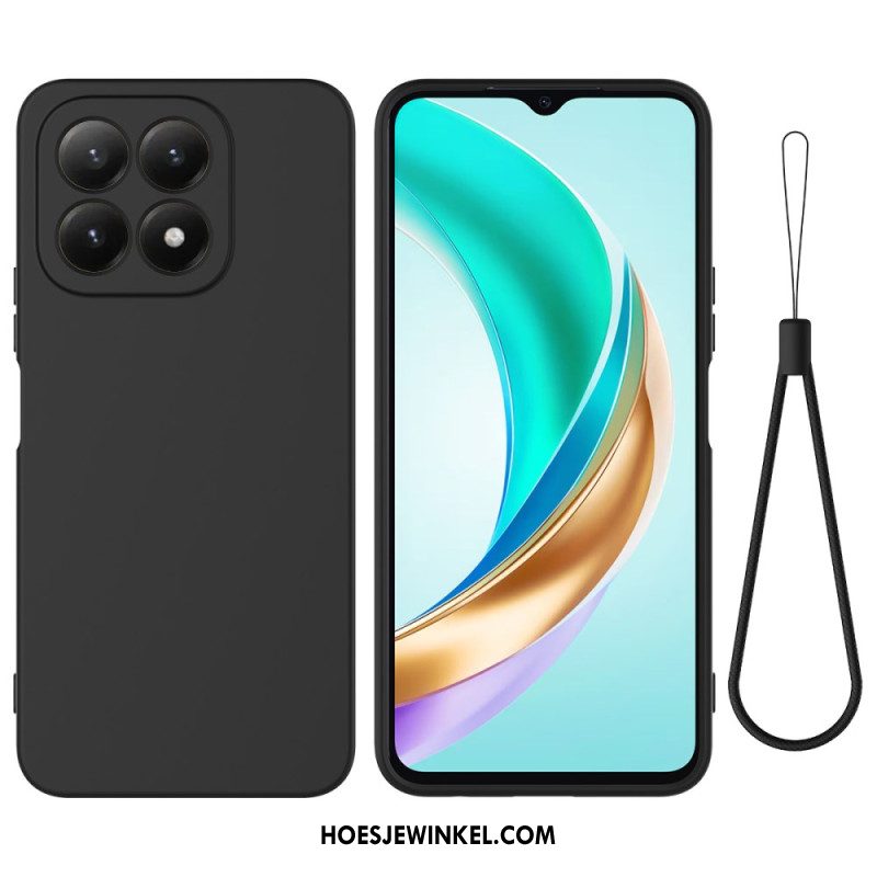 Cover Hoesje Xiaomi 17 Telefoonhoesje Vloeibare Siliconen Met Bandje