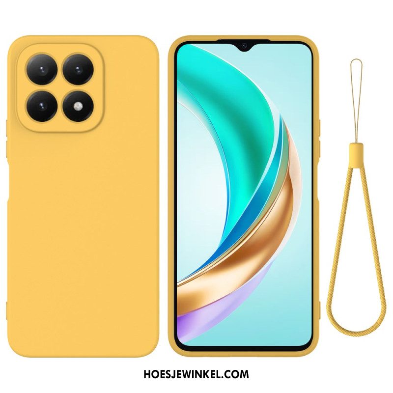 Cover Hoesje Xiaomi 17 Telefoonhoesje Vloeibare Siliconen Met Bandje