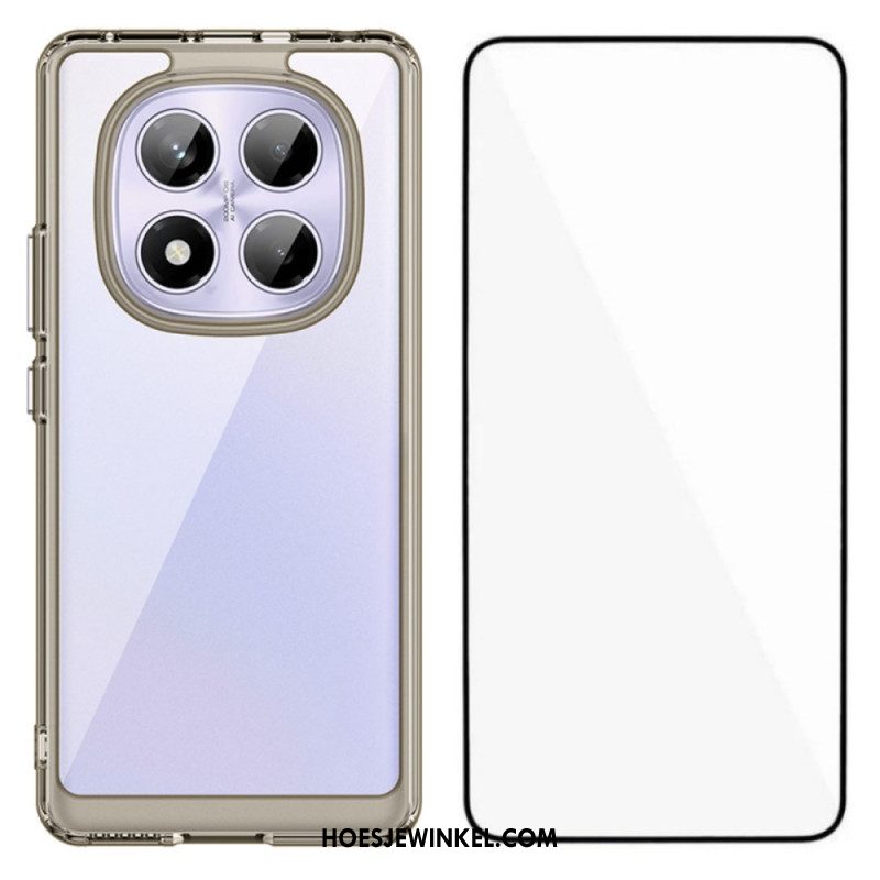 Cover Hoesje Xiaomi Redmi Note 14 Pro 4g Telefoonhoesje Hybride Met Gehard Glazen Schermbeschermer