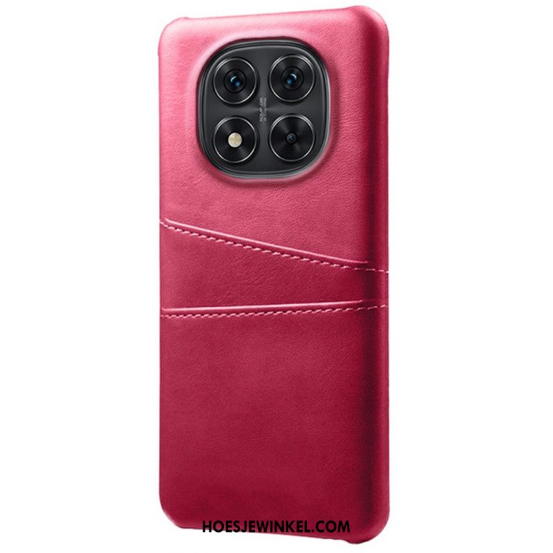 Cover Hoesje Xiaomi Redmi Note 14 Pro 5g Telefoonhoesje Dubbele Kaarthouder Met Leer-effect
