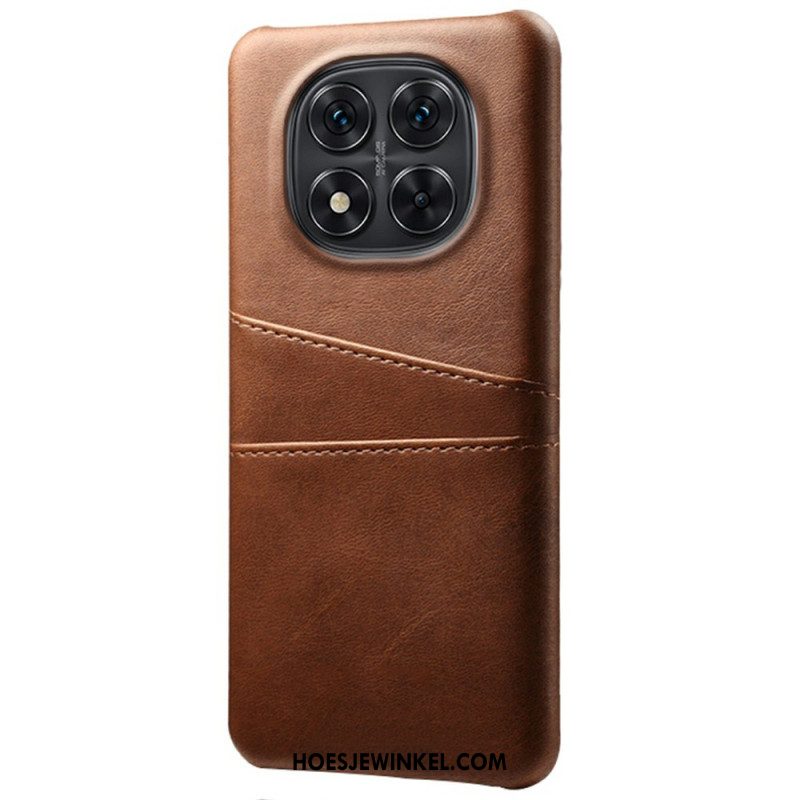Cover Hoesje Xiaomi Redmi Note 14 Pro 5g Telefoonhoesje Dubbele Kaarthouder Met Leer-effect
