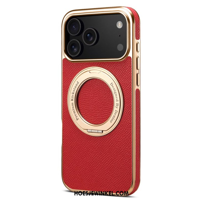 Cover Hoesje iPhone 17 Pro Max Telefoonhoesje Gestructureerd Leer