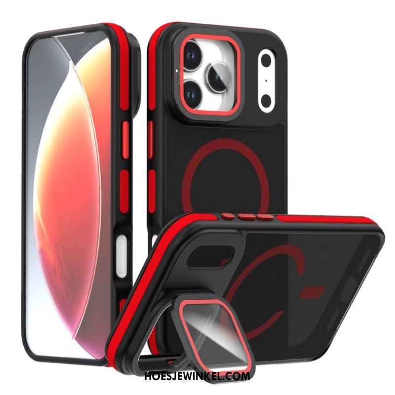 Cover Hoesje iPhone 17 Pro Telefoonhoesje Hybride Magsafe Met Lensbeschermer En Geïntegreerde Houder