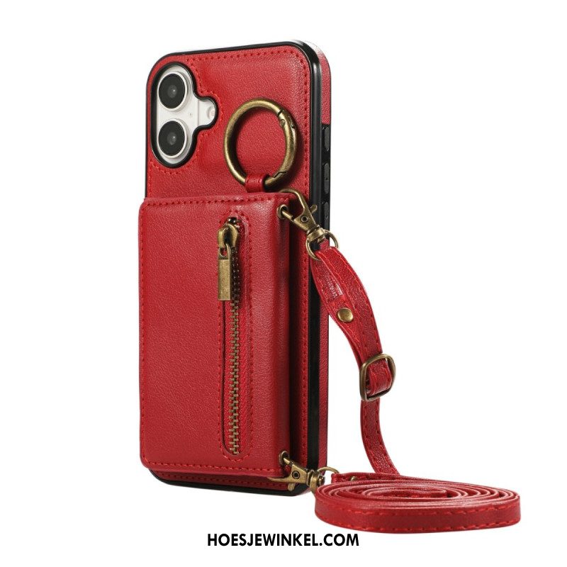 Cover Hoesje iPhone 17 Telefoonhoesje Portemonnee Met Rits