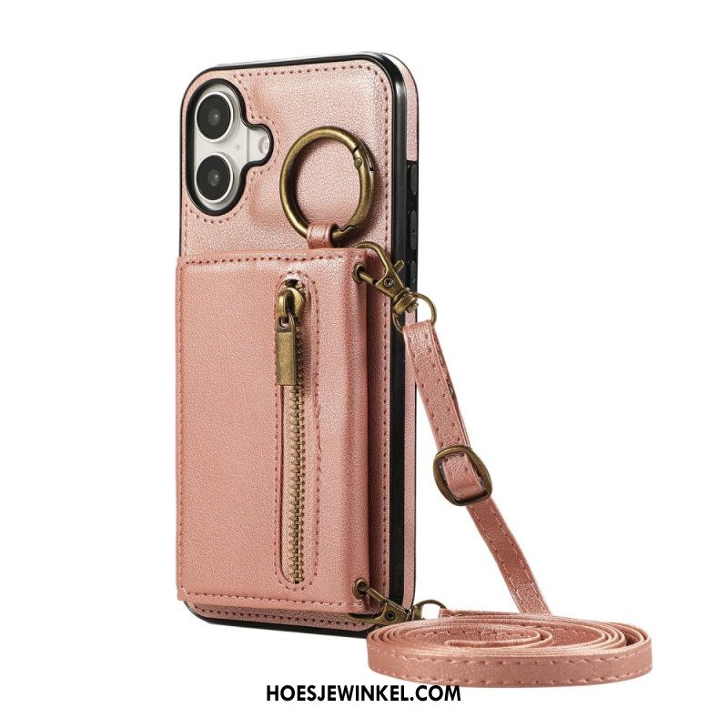 Cover Hoesje iPhone 17 Telefoonhoesje Portemonnee Met Rits