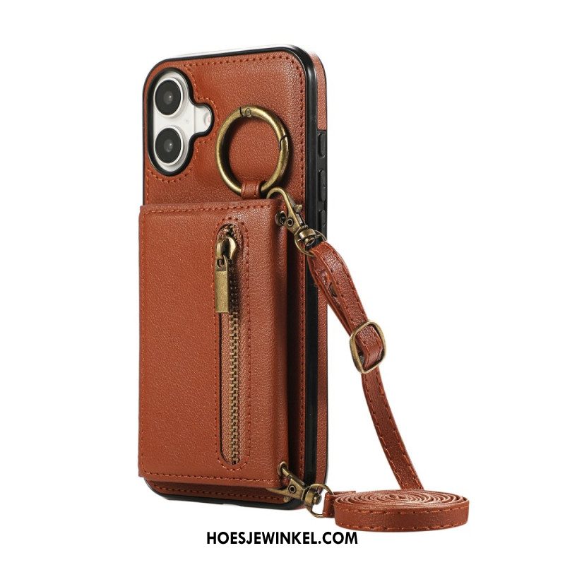 Cover Hoesje iPhone 17 Telefoonhoesje Portemonnee Met Rits