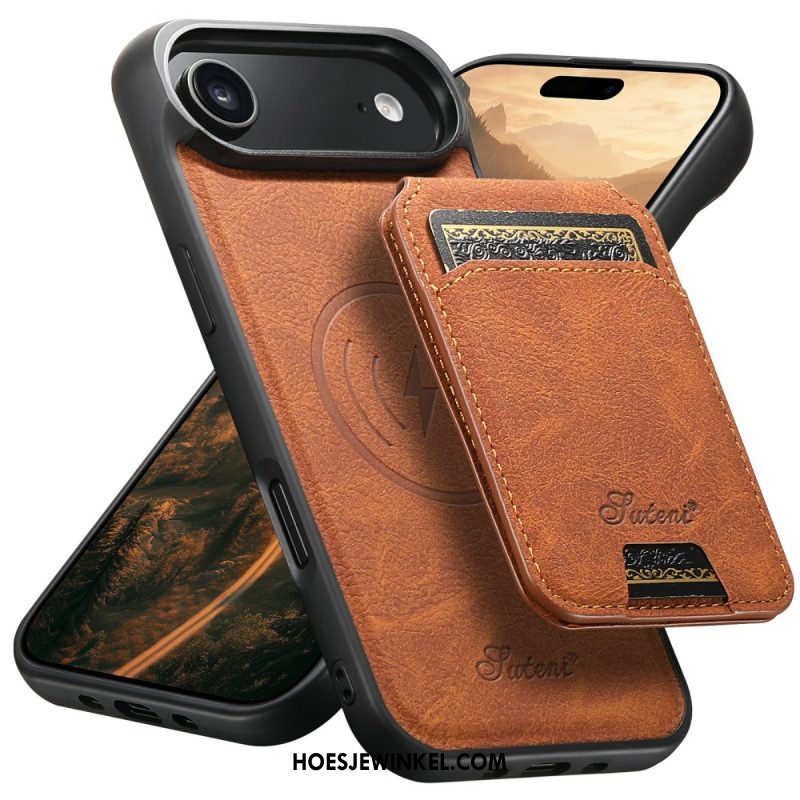 Cover Hoesje iPhone Air Telefoonhoesje Magsafe-compatibel Met Standaard En Afneembare Kaarthouder