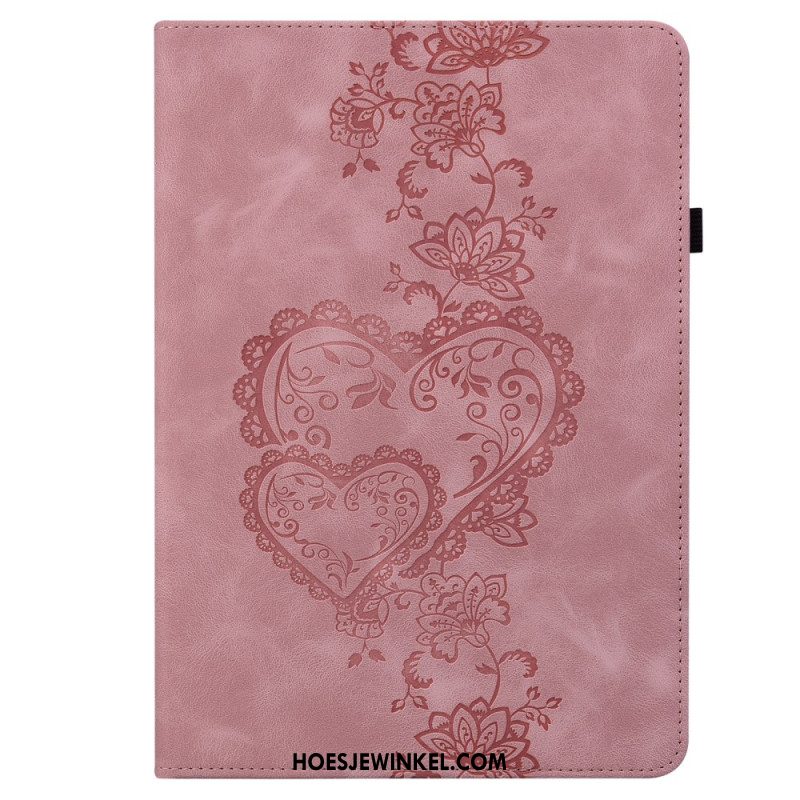 Cover Samsung Galaxy Tab S10 Plus Hartjes Met Suède-effect