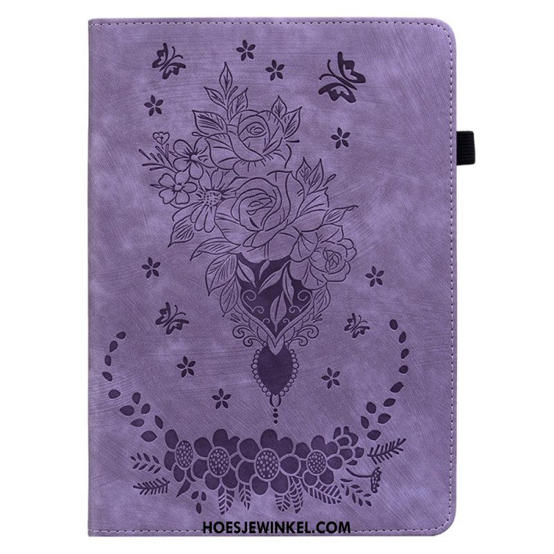Cover Samsung Galaxy Tab S9 Plus Vlinders En Rozen