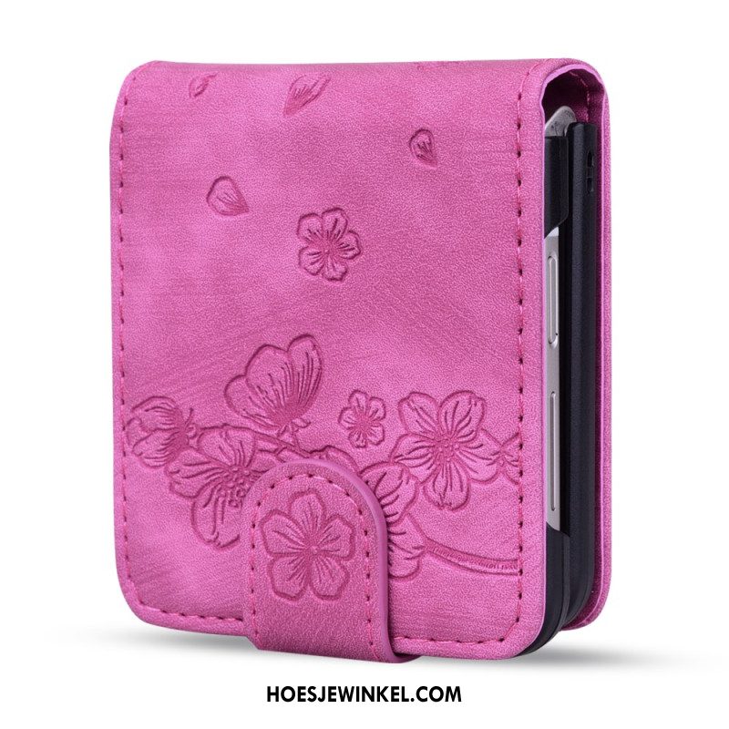 Cover Samsung Galaxy Z Flip 7 Fe Kaarthouder Met Kattenmotief Bescherming Hoesje