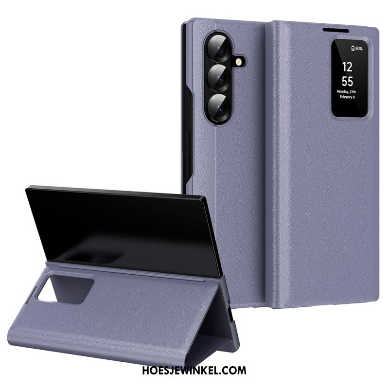 Cover Samsung Galaxy Z Fold 7 Kaarthouder En Slim Venster Bescherming Hoesje