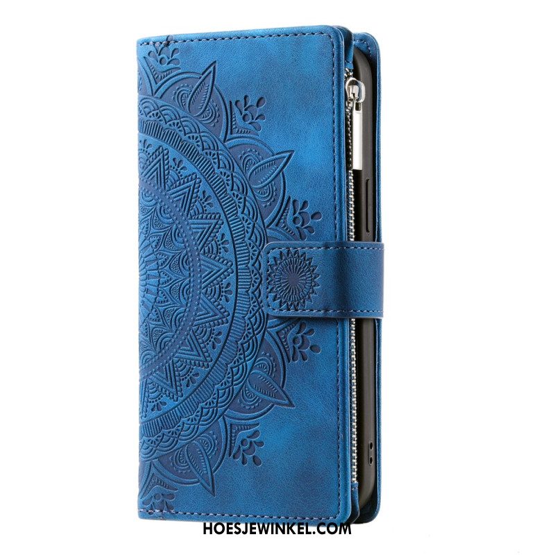 Cover Voor Xiaomi Redmi Note 14 Pro Plus 5g Mandala Portemonnee Met Suède-effect