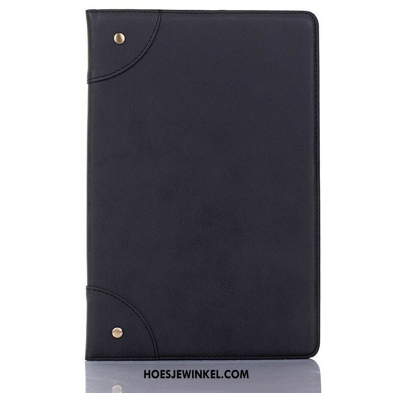 Cover voor Samsung Galaxy Tab A7 Lite Kunstleer Vintage Klinknagels