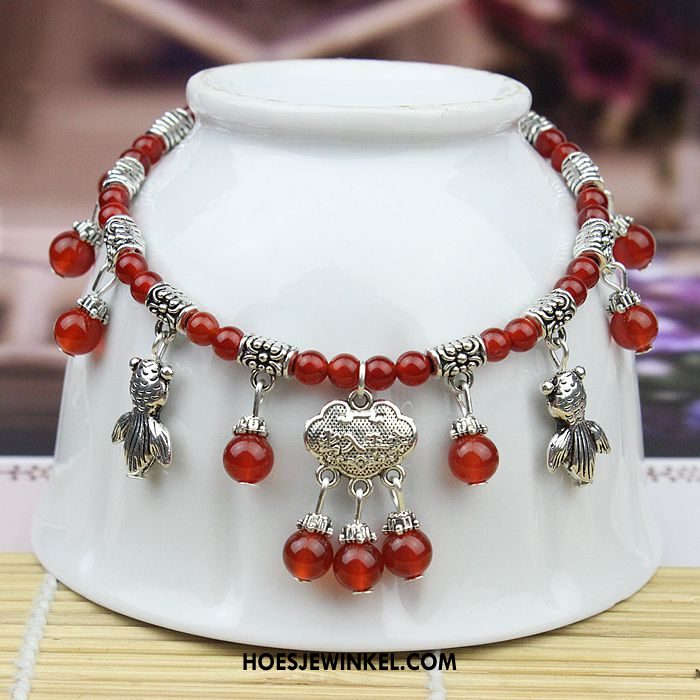 Enkelbandjes Dames Mode, Enkelbandjes Rot Silber