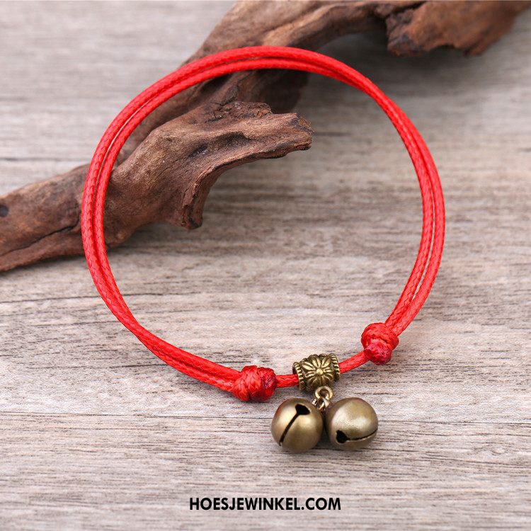 Enkelbandjes Dames Vintage Mannen Tas, Enkelbandjes Eenvoudig Armbanden Rot