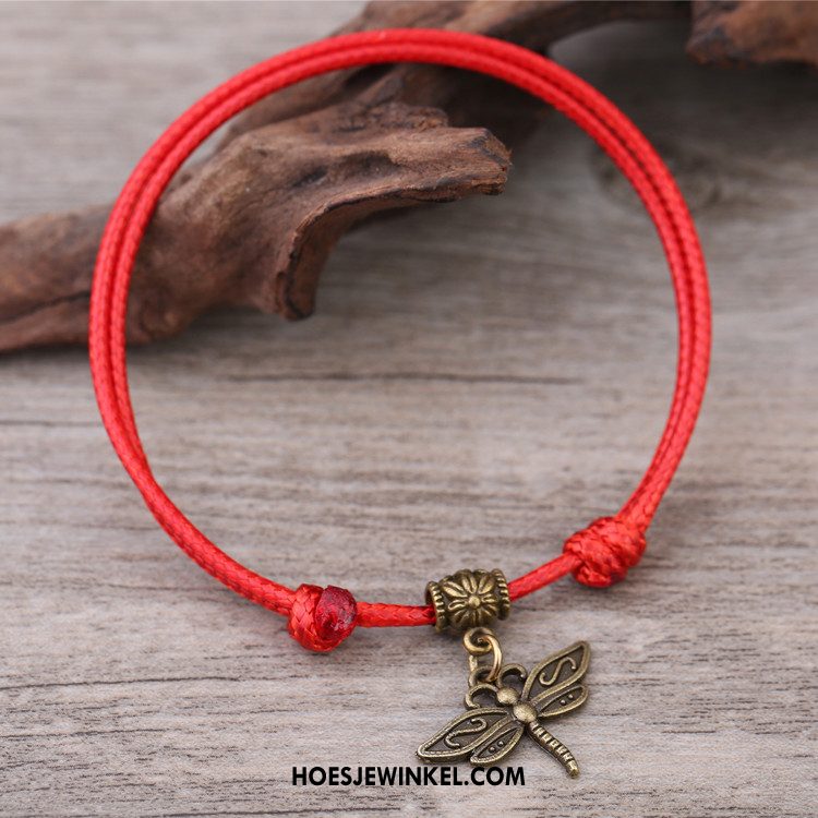 Enkelbandjes Dames Vintage Mannen Tas, Enkelbandjes Eenvoudig Armbanden Rot