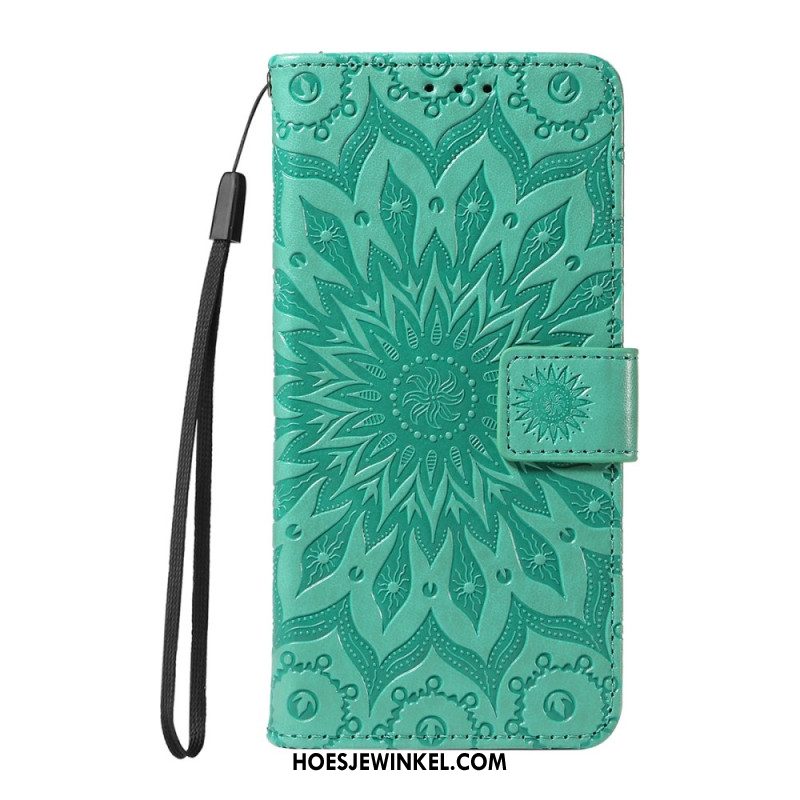 Flip Case Leren Huawei Pura 80 Ultra Zonnebloempatroon