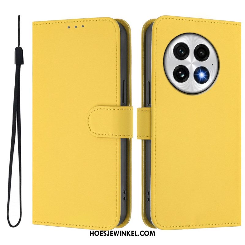 Flip Case Leren Oneplus 13 Effen Portemonnee