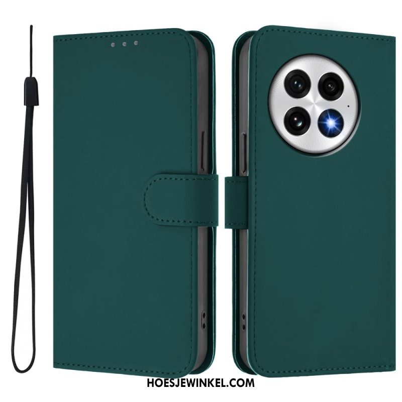 Flip Case Leren Oneplus 13 Effen Portemonnee